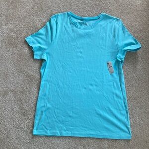 Talbots NWT Pima cotton Light Aqua Tee
